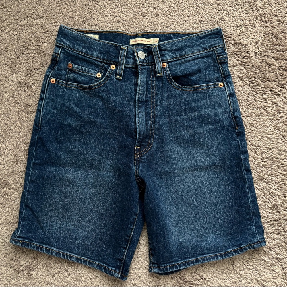 Levi's Dark Blue Denim Bermuda Shorts